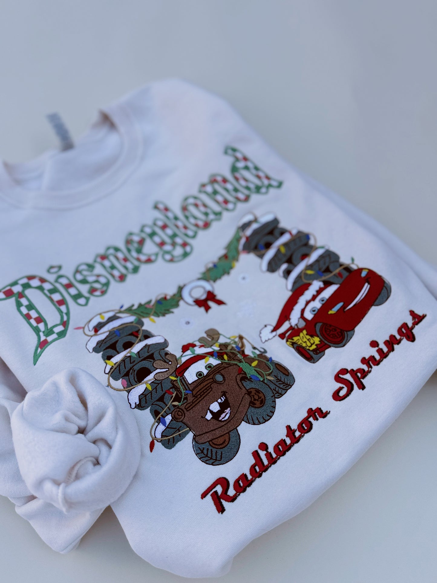 Cars Christmas embroidered crewneck PRE ORDER (11/21-12/3)