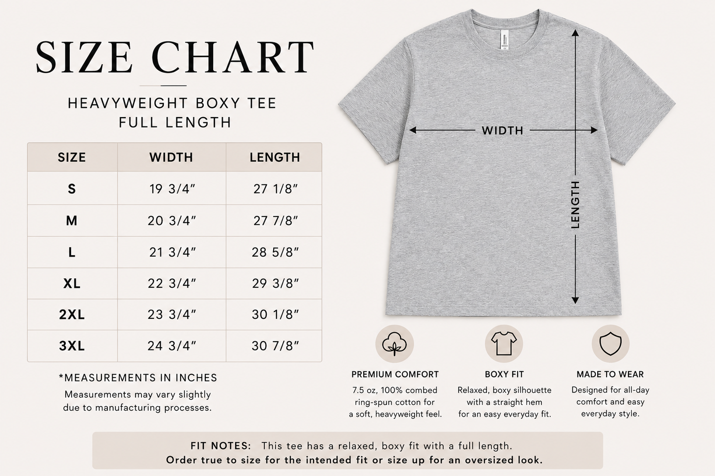 Main Street GRAPHIC BOXY TEE (MADE TO ORDER)