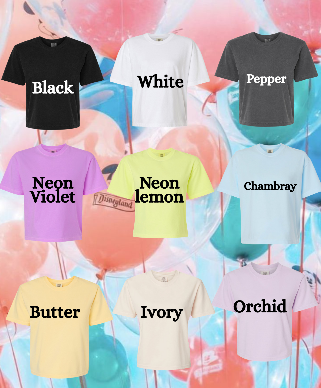 LAND COLLECTION ADULT GRAPHIC BOXY/CROP TEES (MADE TO ORDER)