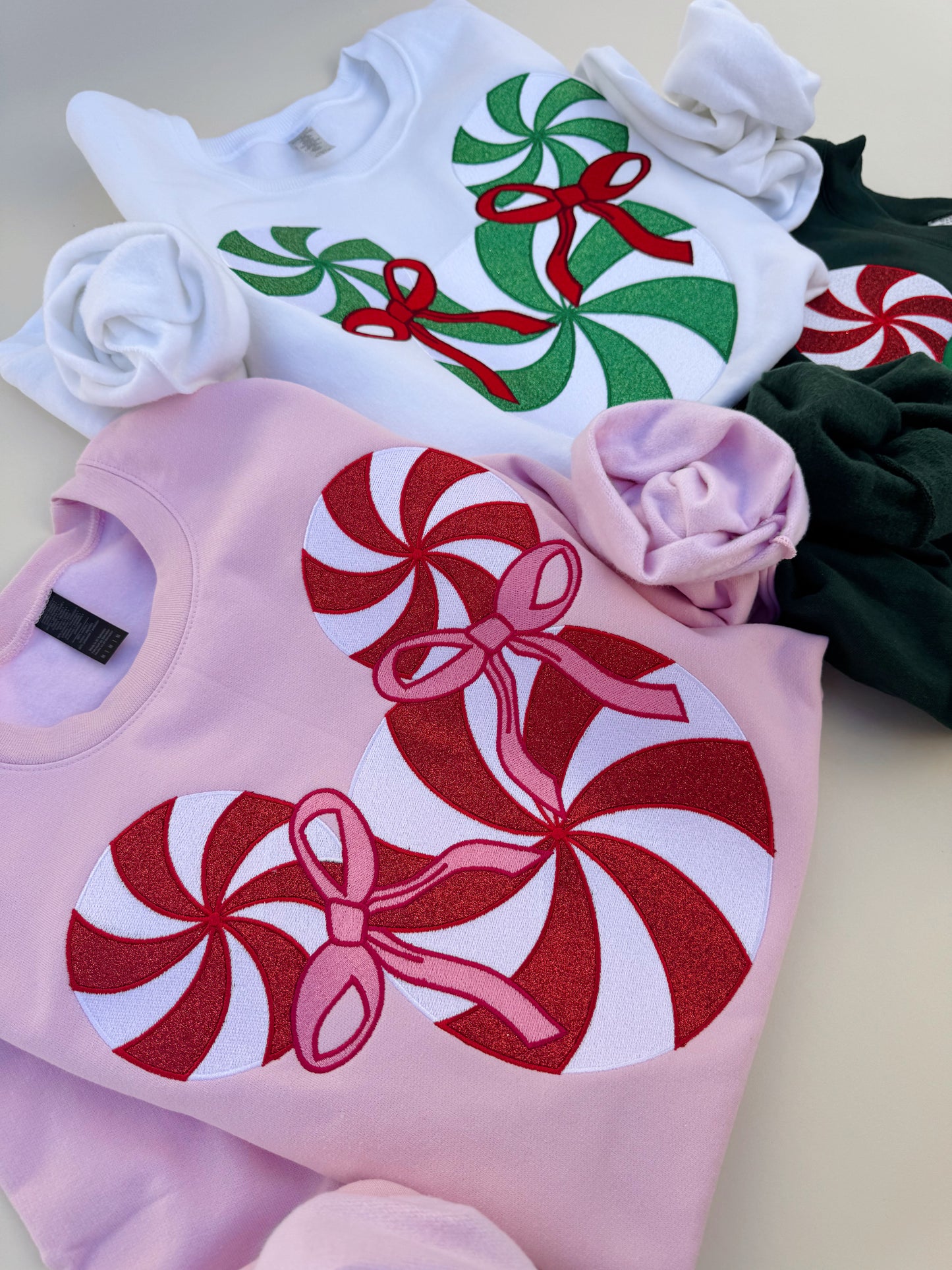 Christmas Candy embroidered crewneck PRE-ORDER (11/21-12/3)