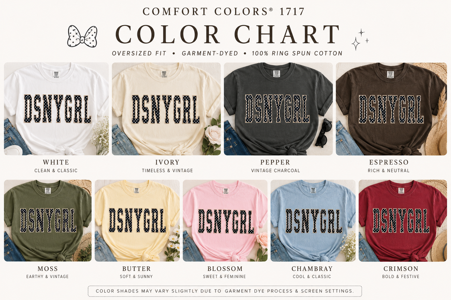 DSNYGRL embroidered T-SHIRT PRE-ORDER(MID/LATE JULY)