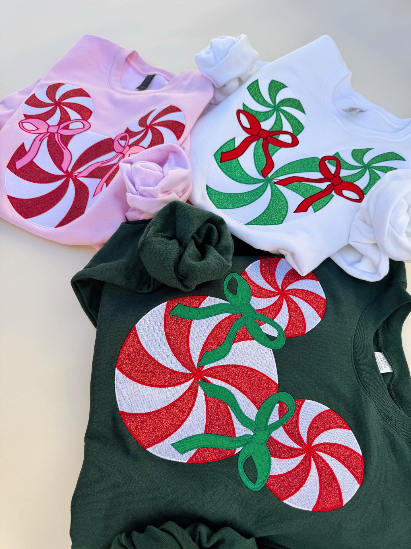 Christmas Candy embroidered crewneck PRE-ORDER (11/21-12/3)