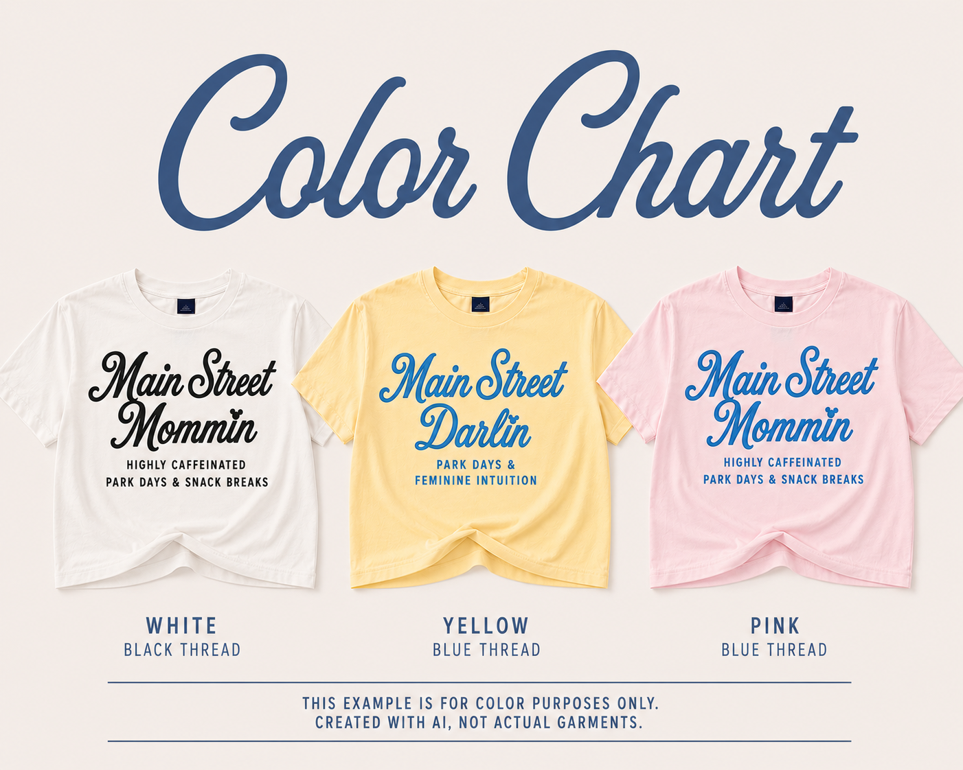 Embroidered Main Street Tee PRE ORDER (LATE JUNE/EARLY JULY)