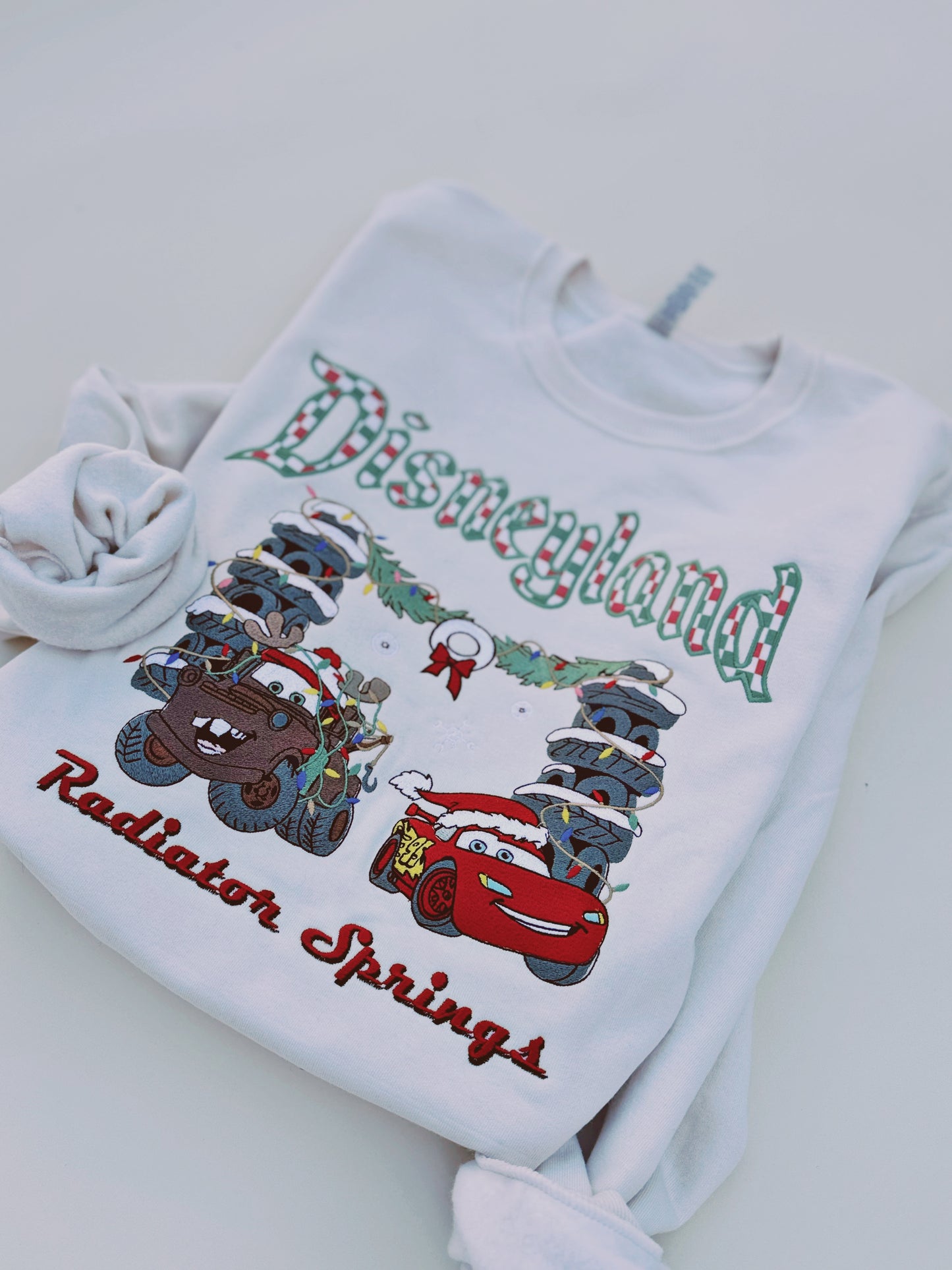 Cars Christmas embroidered crewneck PRE ORDER (11/21-12/3)