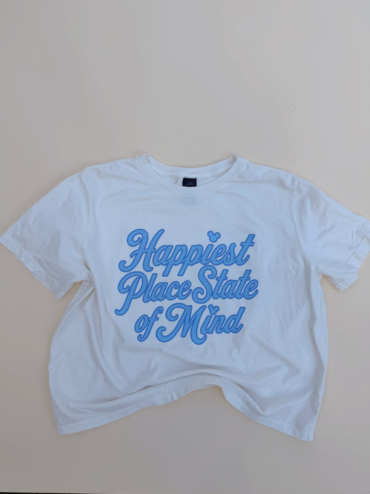 Embroidered Happiest place Tee PRE ORDER (MID JUNE)