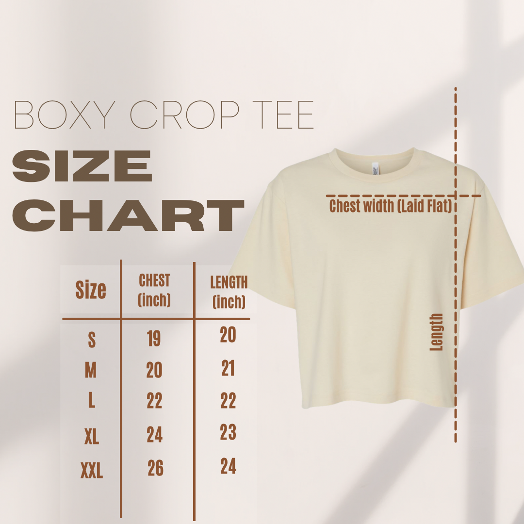 Checkered Magic Mom GRAPHIC Crop BOXY Tee MADE TO ORDER