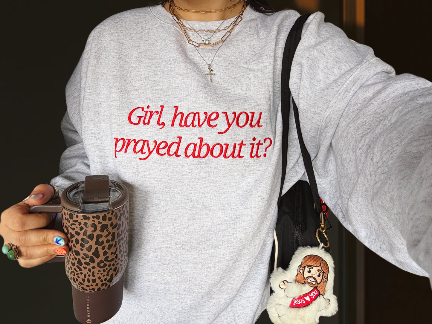 Girl, Pray Embroidered crewneck PRE ORDER(MID/LATE JUNE)