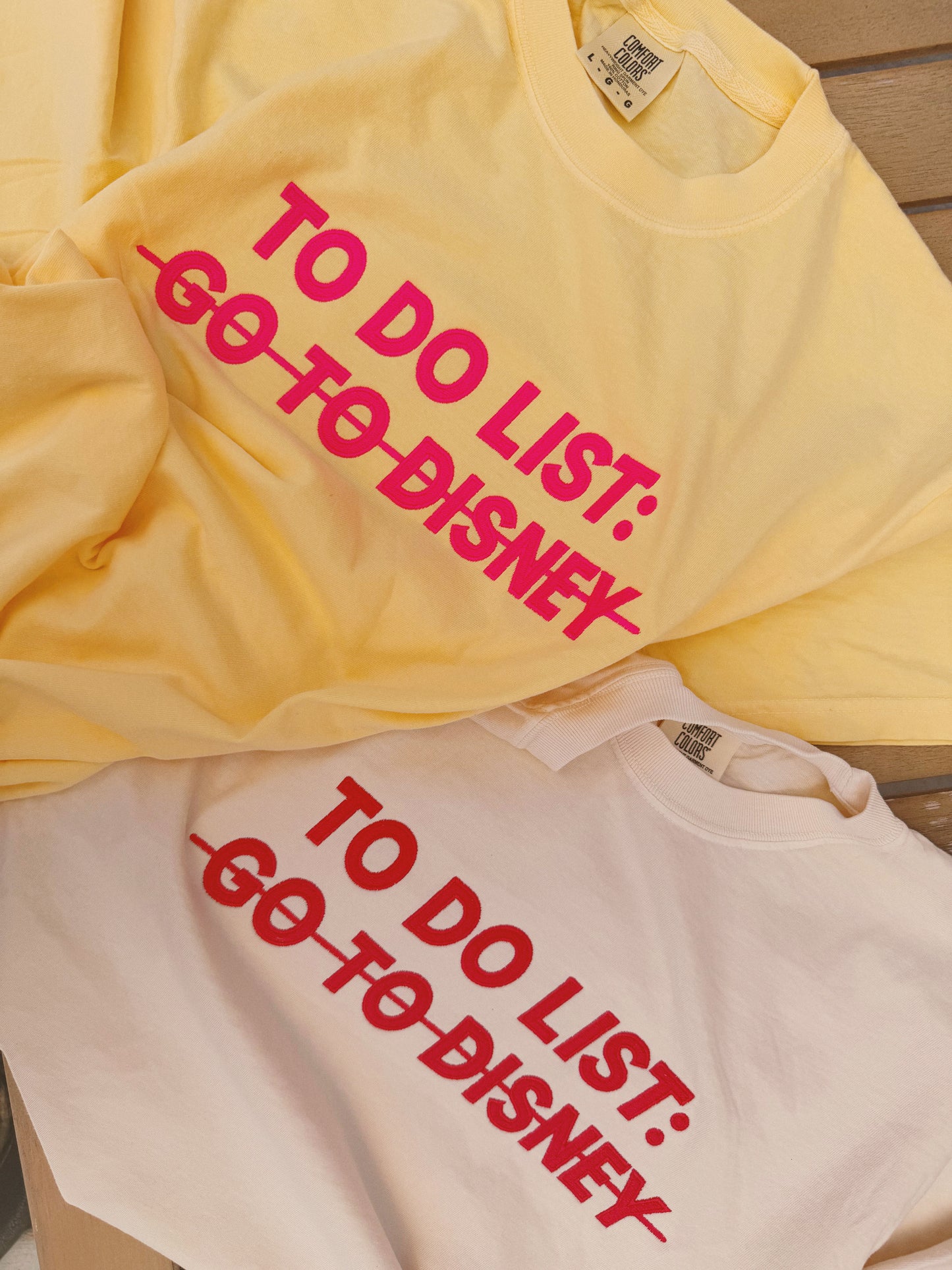 To do List embroidered T-SHIRT PRE-ORDER (LATE JUNE/EARLY JULY)