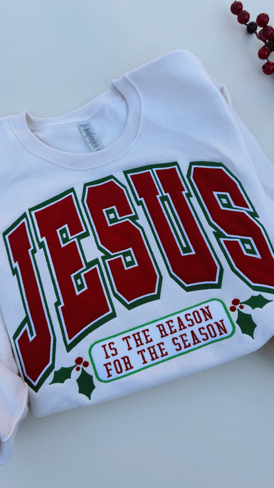 Jesus is the reason embroidered Crewneck PRE ORDER (11/21-12/3)
