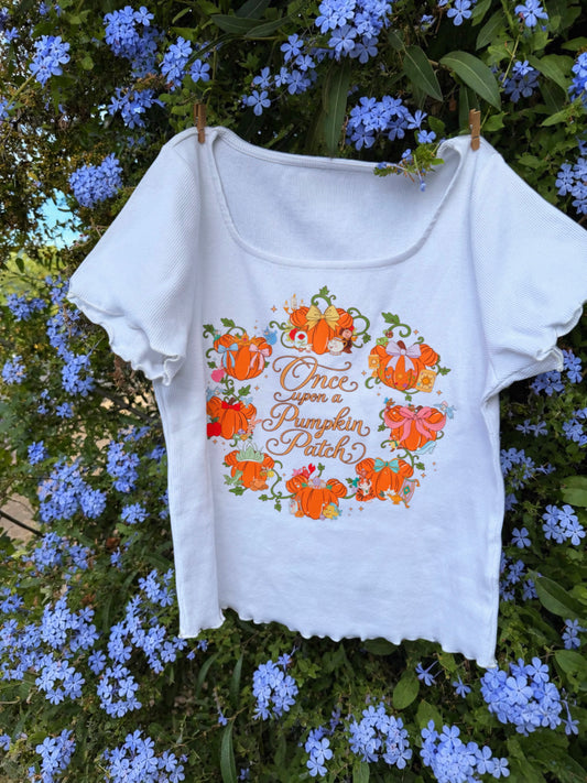 Once Upon a Pumpkin Patch Ruffled Baby tee (EARLY/MID SEPTEMBER)