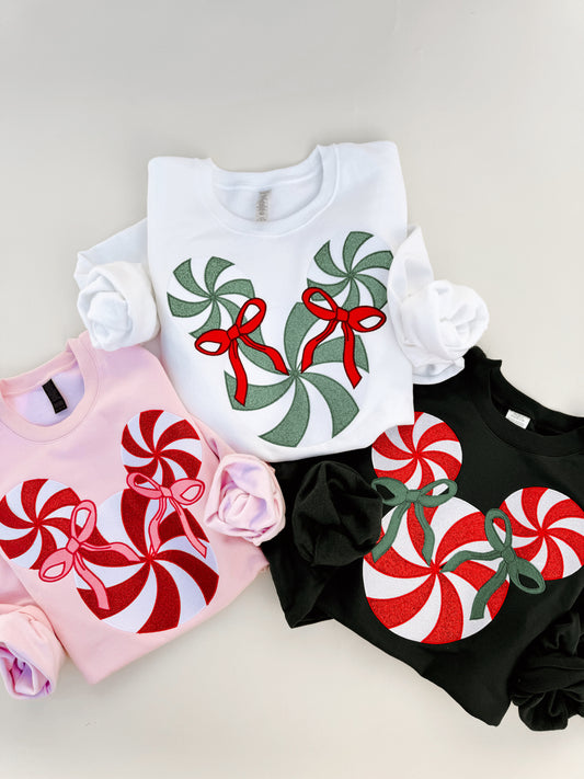 Christmas Candy embroidered crewneck PRE-ORDER (11/21-12/3)