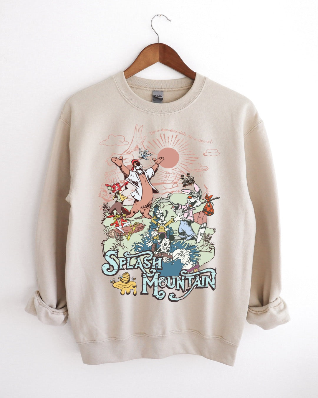 vintage splash unisex crewneck