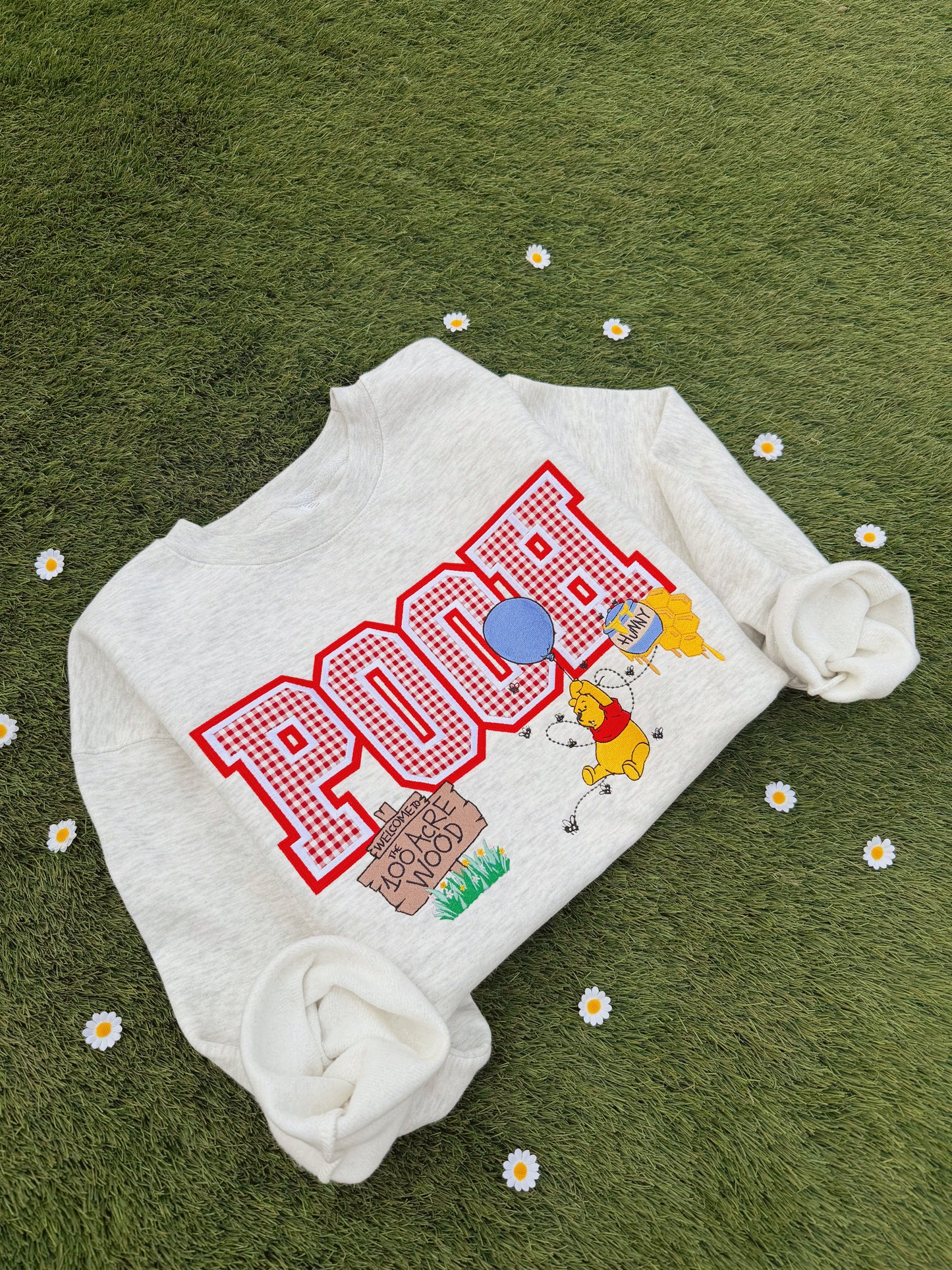 Silly Bear Embroidered Crewneck (LATE MARCH)