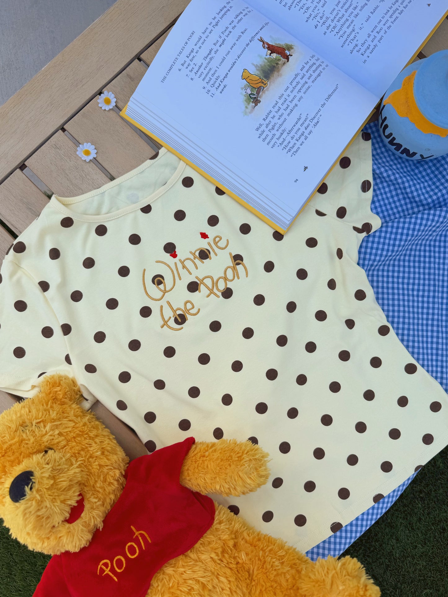 Polka Dot Embroidered signature top PRE-ORDER (LATE JULY/EARLY AUG)