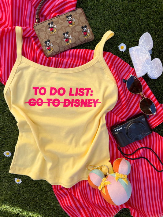 To do List embroidered TANKTOP PRE-ORDER (LATE JUNE/EARLY JULY)