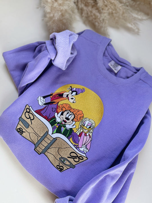 Witchy Sandersons embroidered crewneck PRE ORDER(MID/LATE AUG)