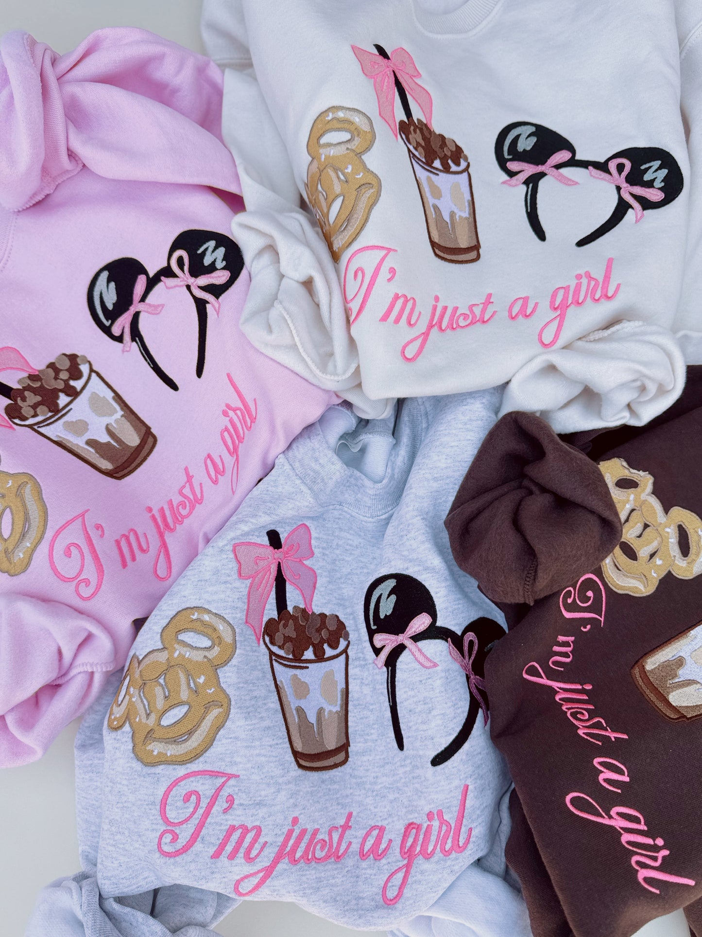 Im just a girl Embroidered Crewneck PRE-ORDER (MID/LATE JULY)