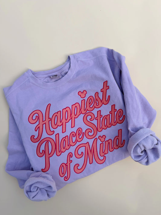 Happiest Place Embroidered sweatshirt PRE ORDER (MID/LATE JUNE)