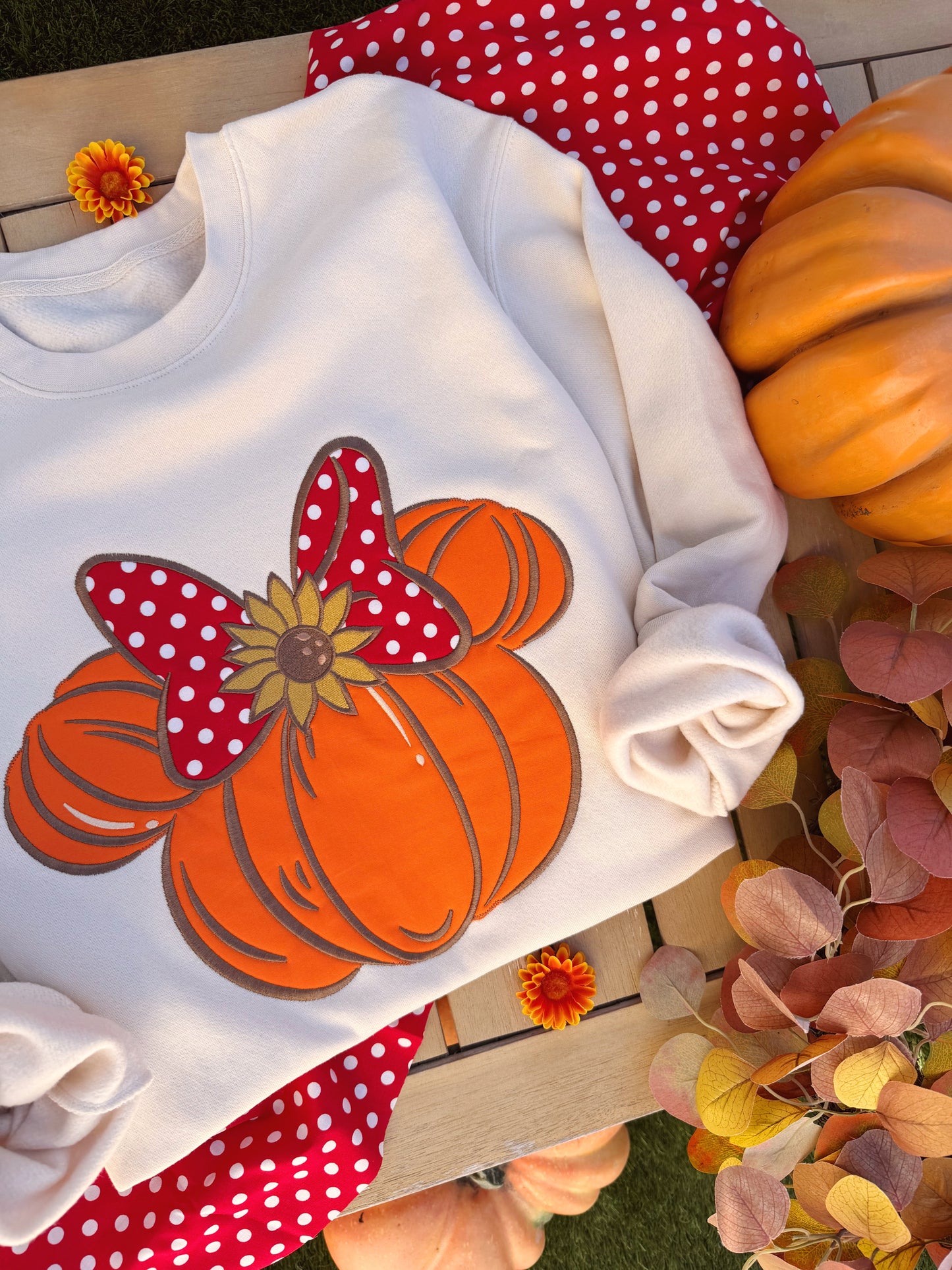 Harvest Sunflower Pumpkin Embroidered sweatshirt (PRE ORDER MID/LATE AUG)