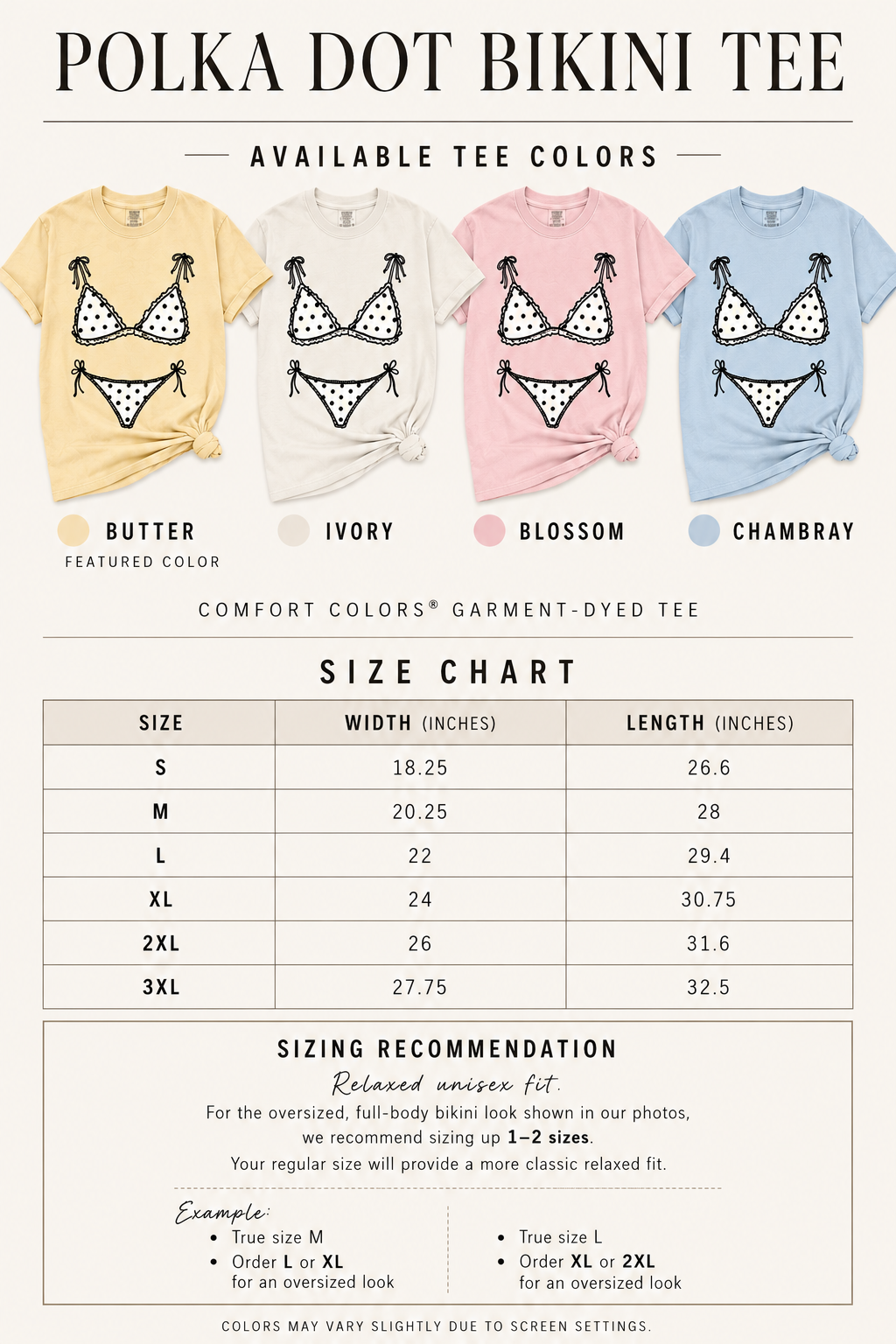 Bikini embroidered T-SHIRT PRE-ORDER (EARLY JULY)