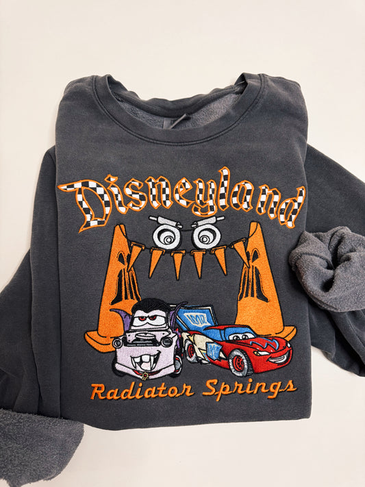 Halloween racers embroidered crewneck PRE ORDER(LATE SEPT/EARLY OCT)