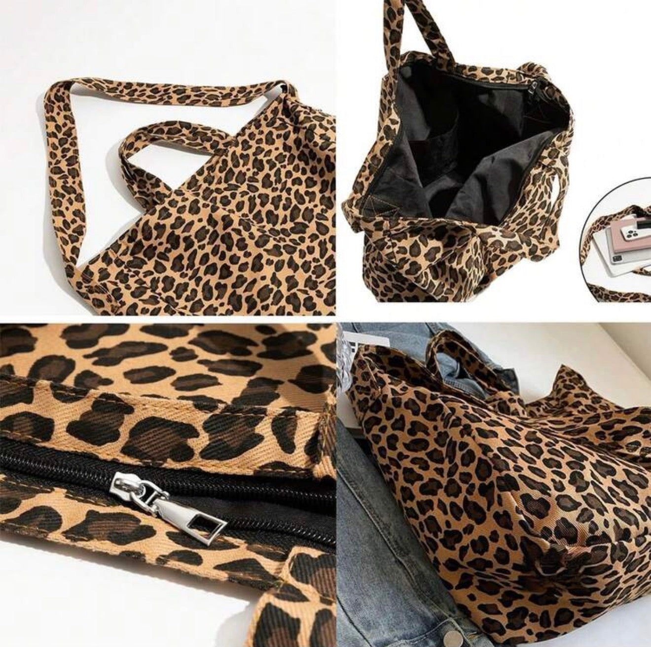 Leopard Babe Embroidered Tote Bag (LATE FEB/EARLY MARCH)