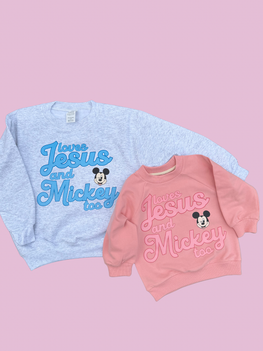 Jesus + Mickey Kids Graphic Sweatshirt (MADE TO ORDER)