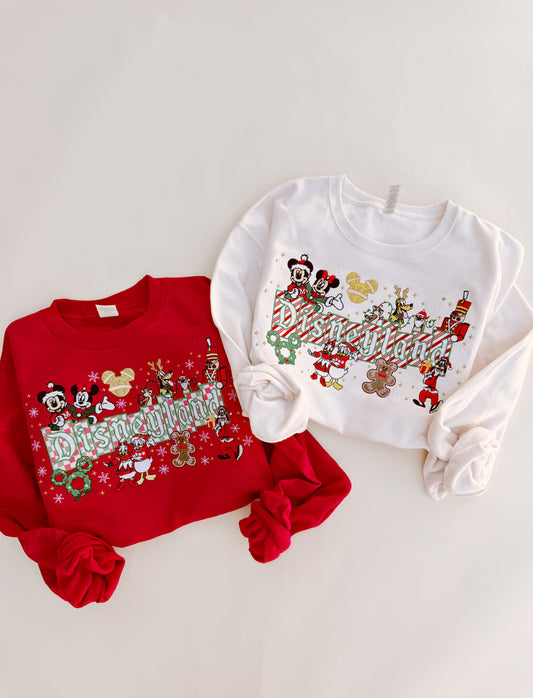 Christmas in the Parks embroidered crewneck PRE-ORDER (11/21-12/3)
