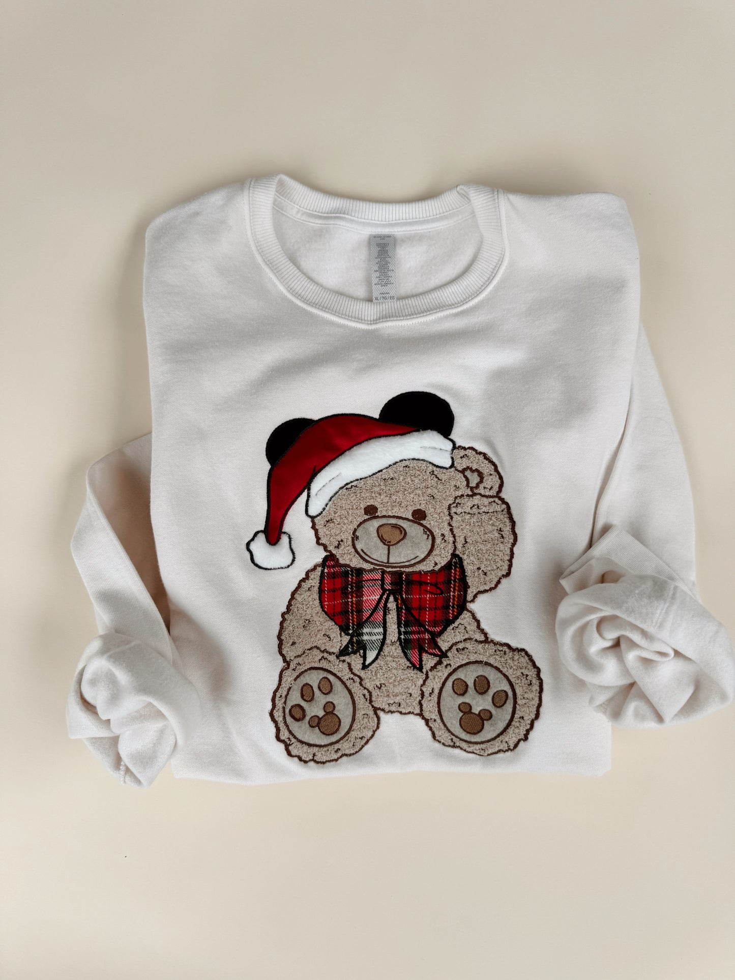 Christmas Teddy embroidered crewneck PRE-ORDER (11/21-12/3)