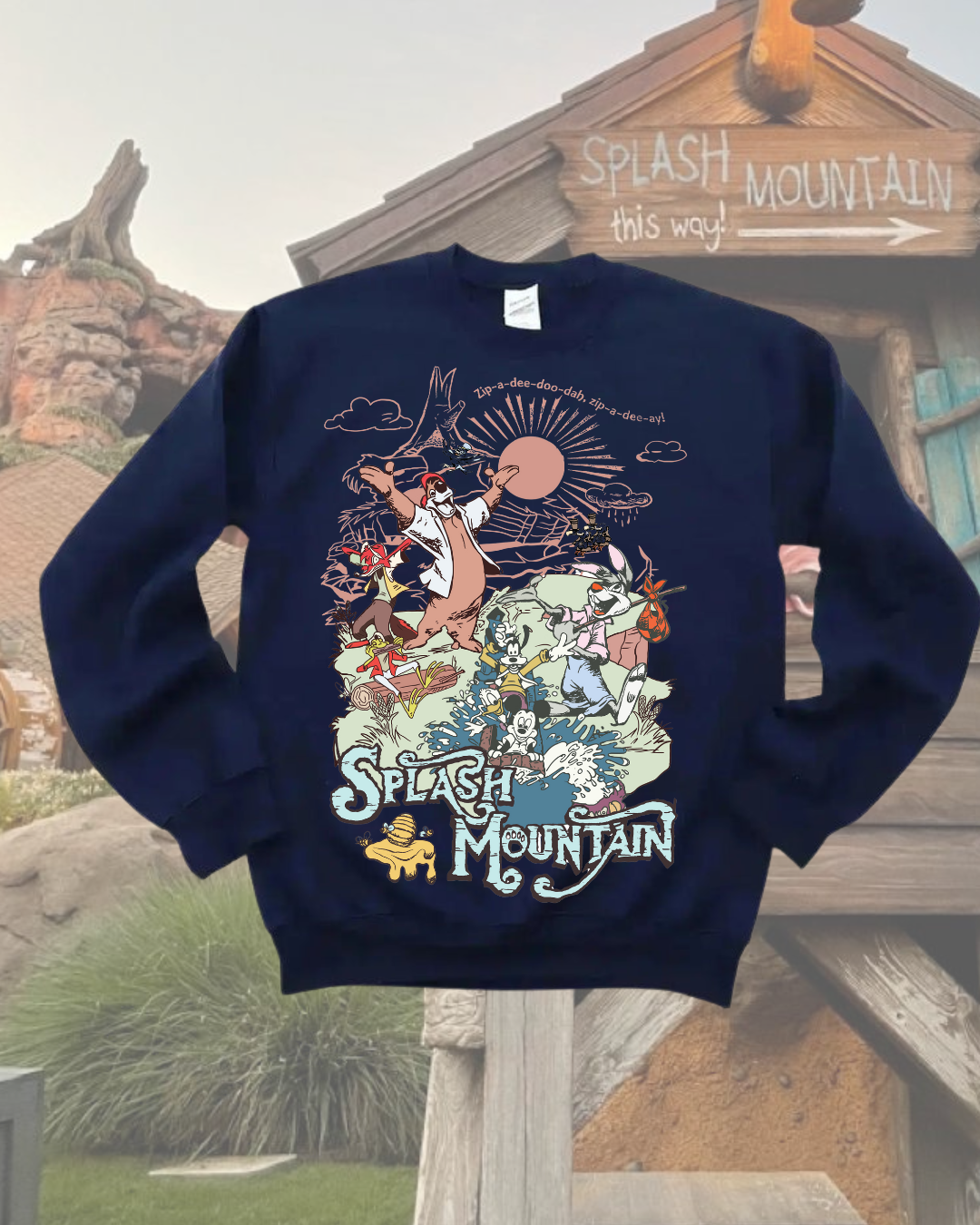 vintage splash unisex crewneck