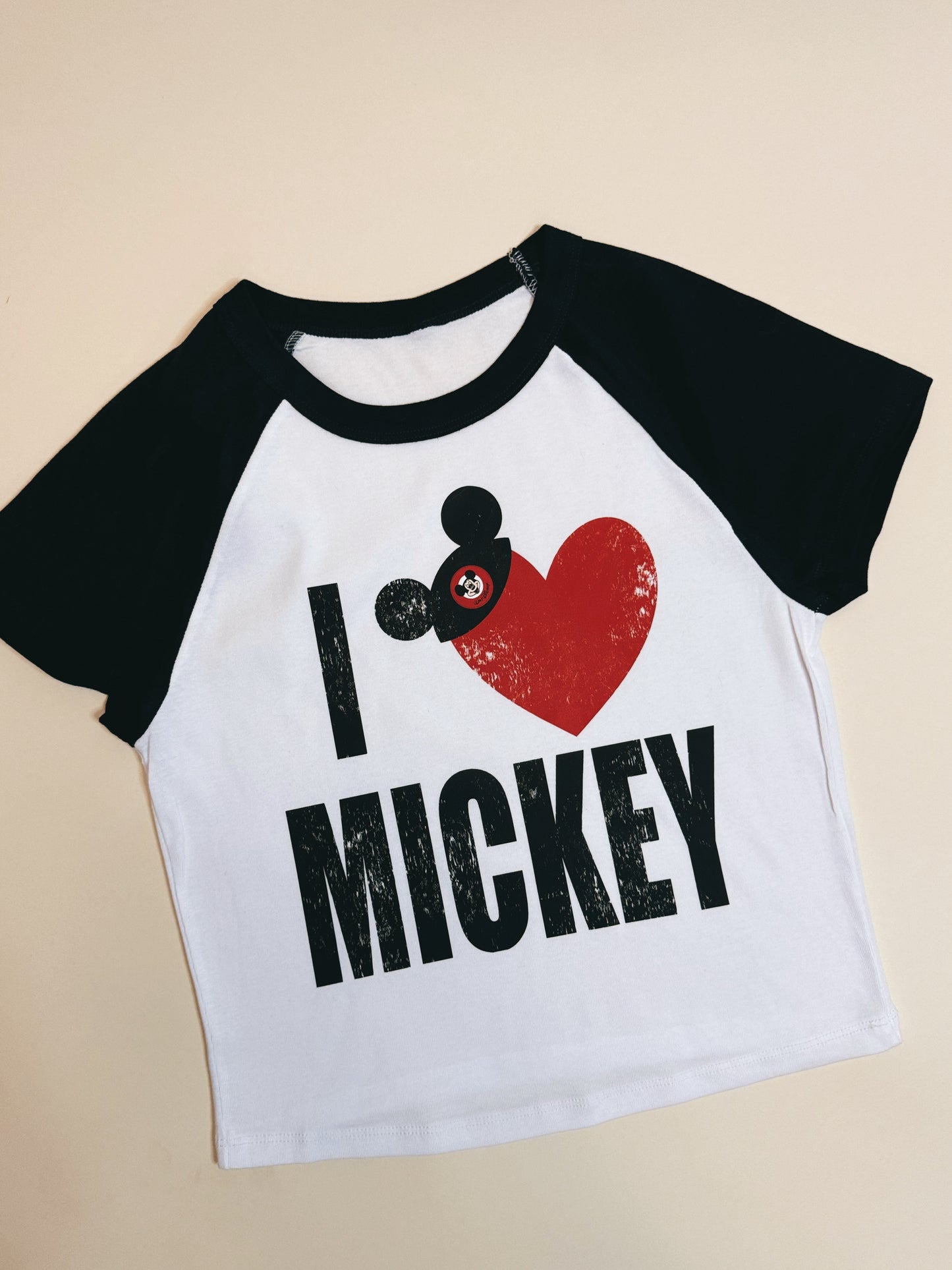 I HEART MICKEY women's baby tee (MADE TO ORDER)