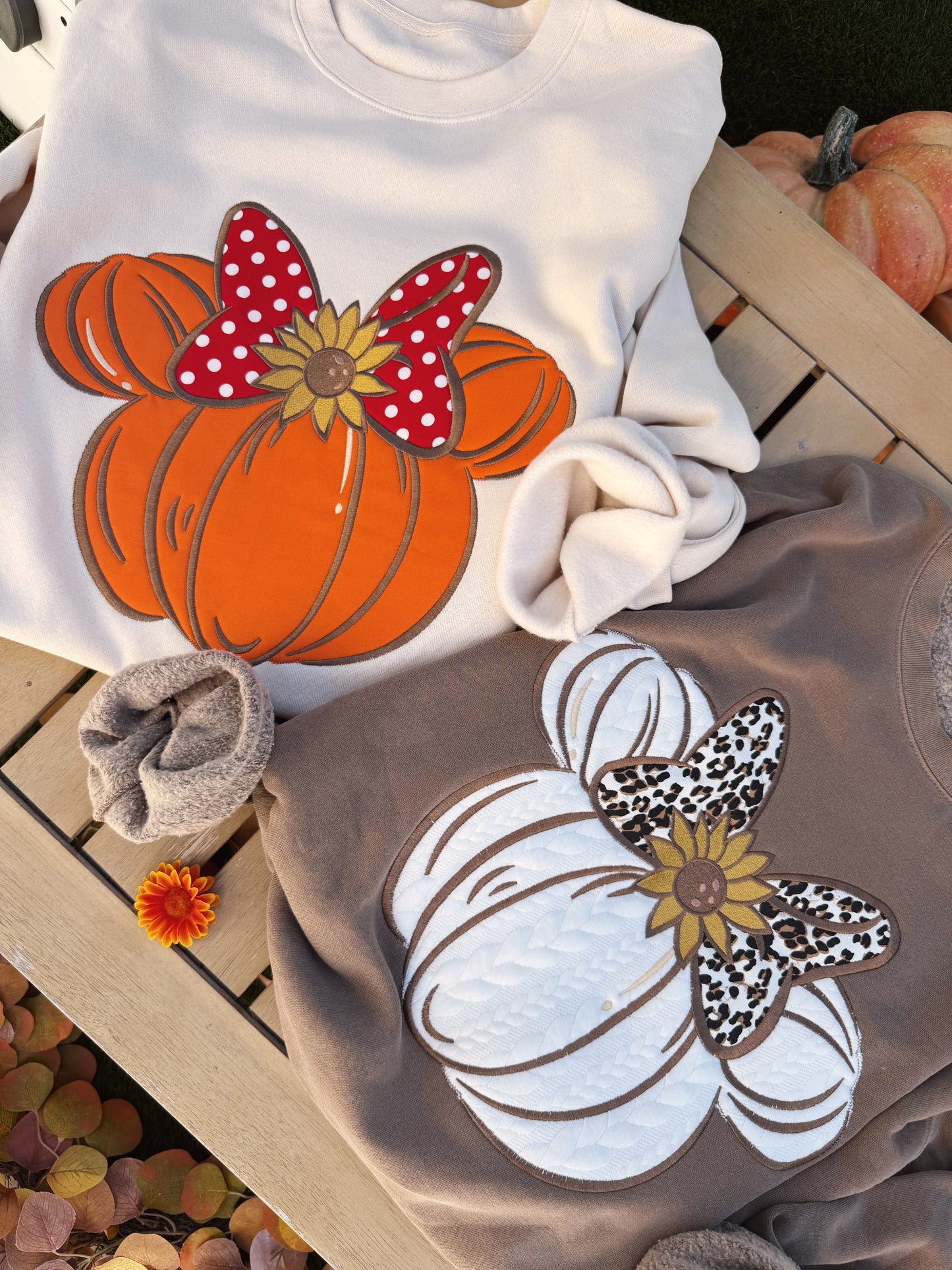 Harvest Sunflower Pumpkin Embroidered sweatshirt (PRE ORDER MID/LATE AUG)
