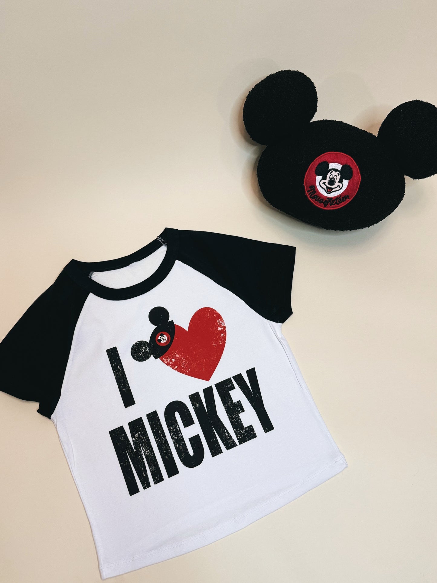 I HEART MICKEY women's baby tee (MADE TO ORDER)