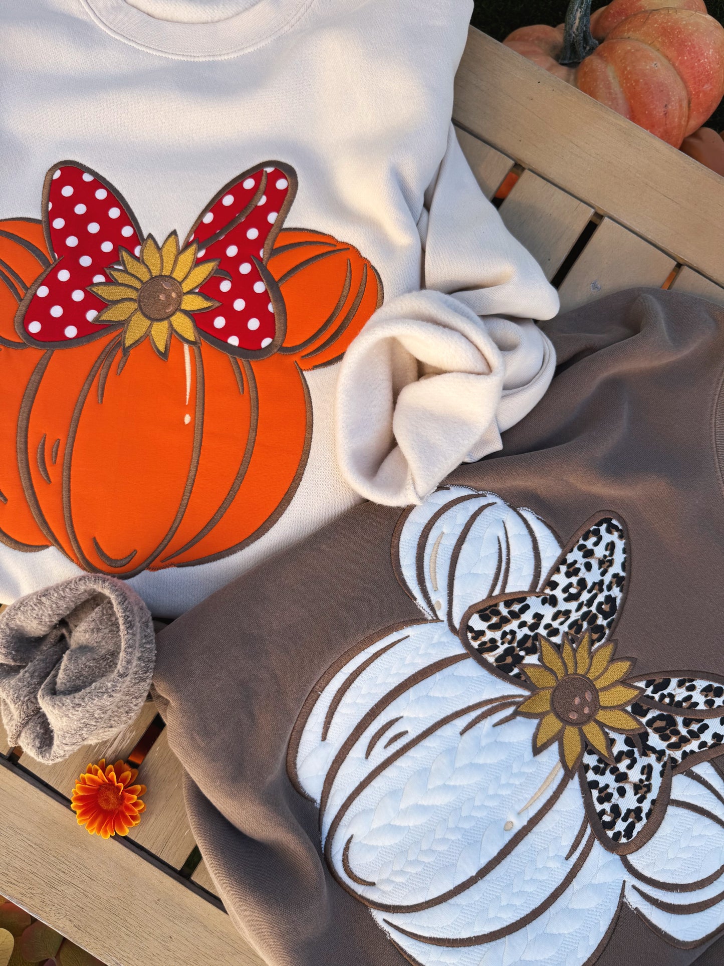 Harvest Sunflower Pumpkin Embroidered sweatshirt (PRE ORDER MID/LATE AUG)