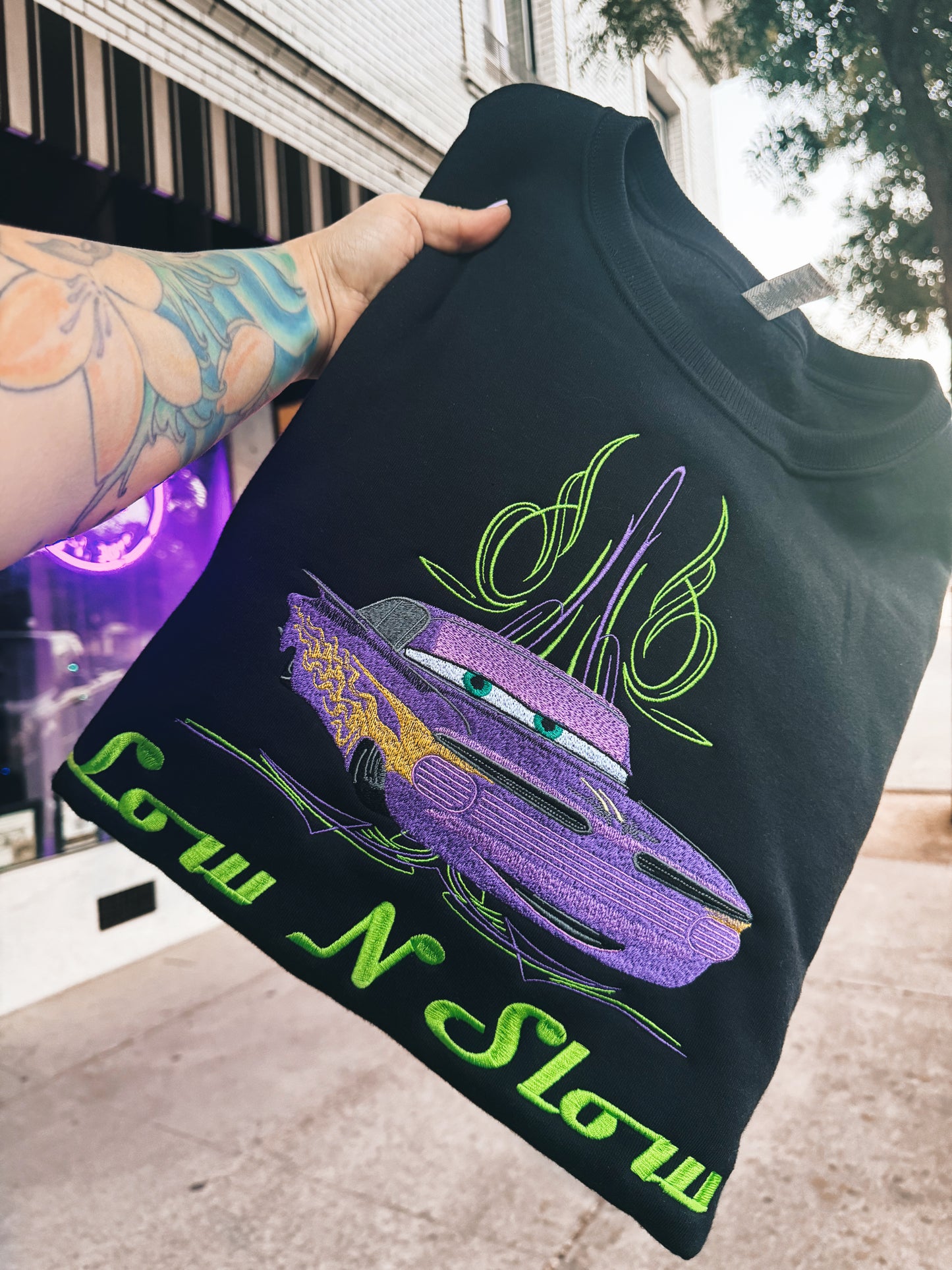 Low N Slow embroidered crewneck PRE ORDER  (11/21-12/3)