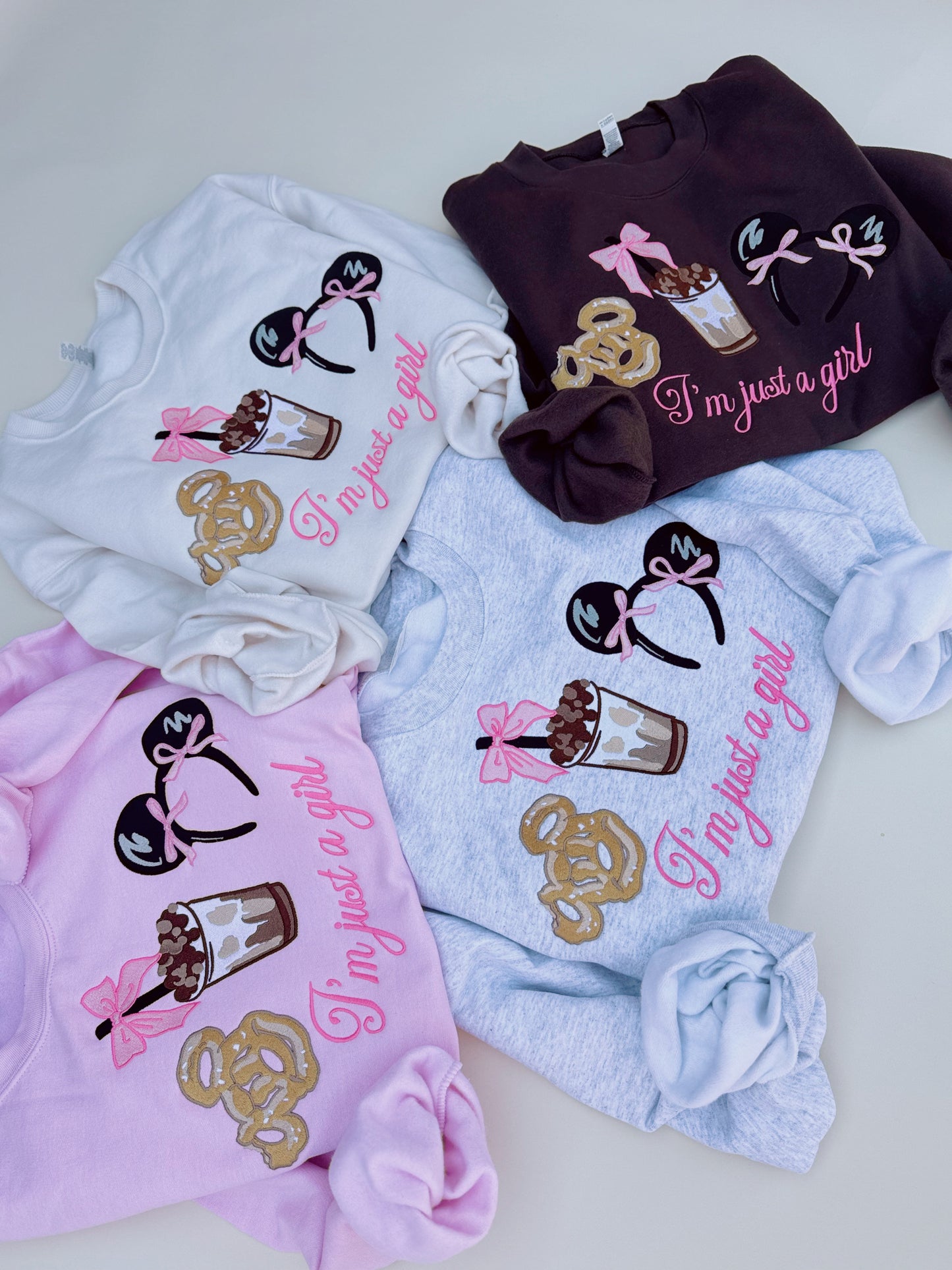 Im just a girl Embroidered Crewneck PRE-ORDER (MID/LATE JULY)