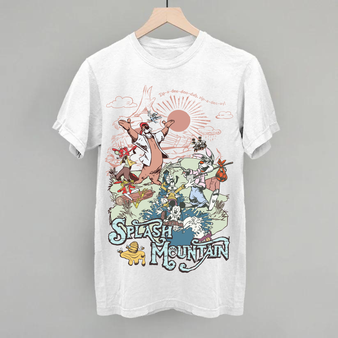 Vintage Splash mountain GRAPHIC Tee MADE TO ORDER